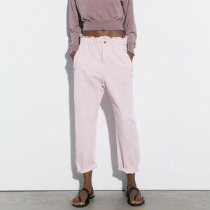 Zara Pink Paperbag Jeans